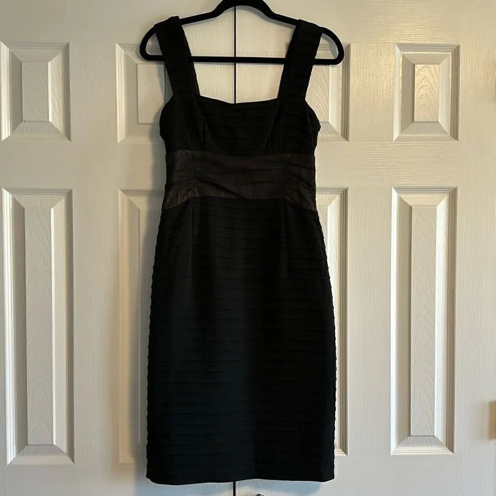 Nanette Lepore Black Tank Mesh Front Dress